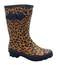 Kate Appleby Womens 3UK / LEOPARD Kate Appleby Womens Mid Calf Leopard Print Wellie - Kingdom