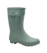 Kate Appleby Womens 4UK / GREEN Kate Appleby Womens Mid Calf Plain Wellie - Rainy Puddle