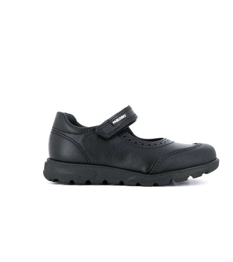 Pablosky Kids 10UK / BLACK Pablosky Girls Leather School Shoe 334110