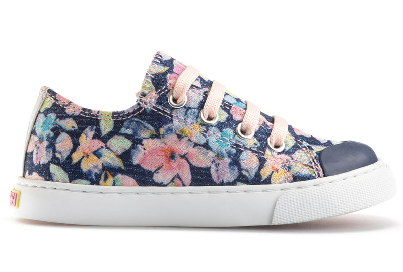 Pablosky Kids 10UK / NAVY Pablosky Junior Girls Navy Floral Canvas Shoe 973120
