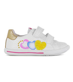 Pablosky Kids 4.5UK / WHITE Pablosky Infant Girls Leather Heart Shoe Leader 015500