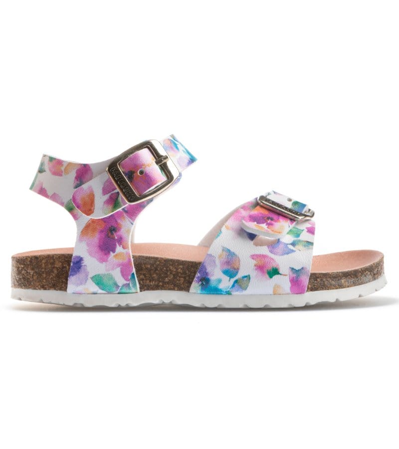 Pablosky Kids 8.5UK / WHITE Pablosky Junior Girls Floral Sandal With Footbed Support 423400