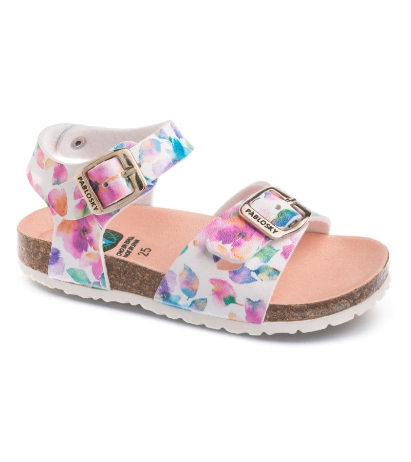 Pablosky Kids Pablosky Junior Girls Floral Sandal With Footbed Support 423400