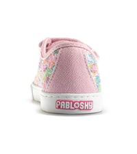 Pablosky Kids Pablosky Junior Girls Glitter Multicolour Canvas Shoe 973070
