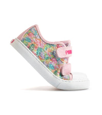 Pablosky Kids Pablosky Junior Girls Glitter Multicolour Canvas Shoe 973070
