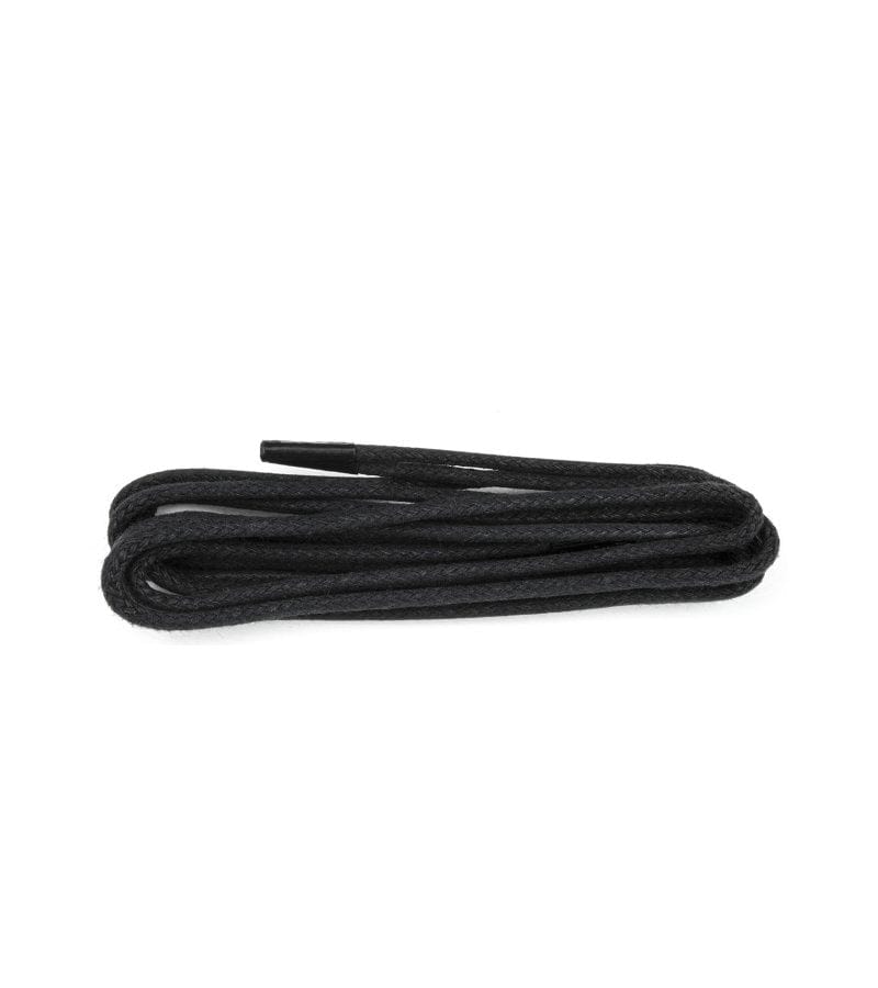 Shoe String Shoe Care ONE SIZE / BLACK Shoe String 75cm Round Waxed Black Laces 667501
