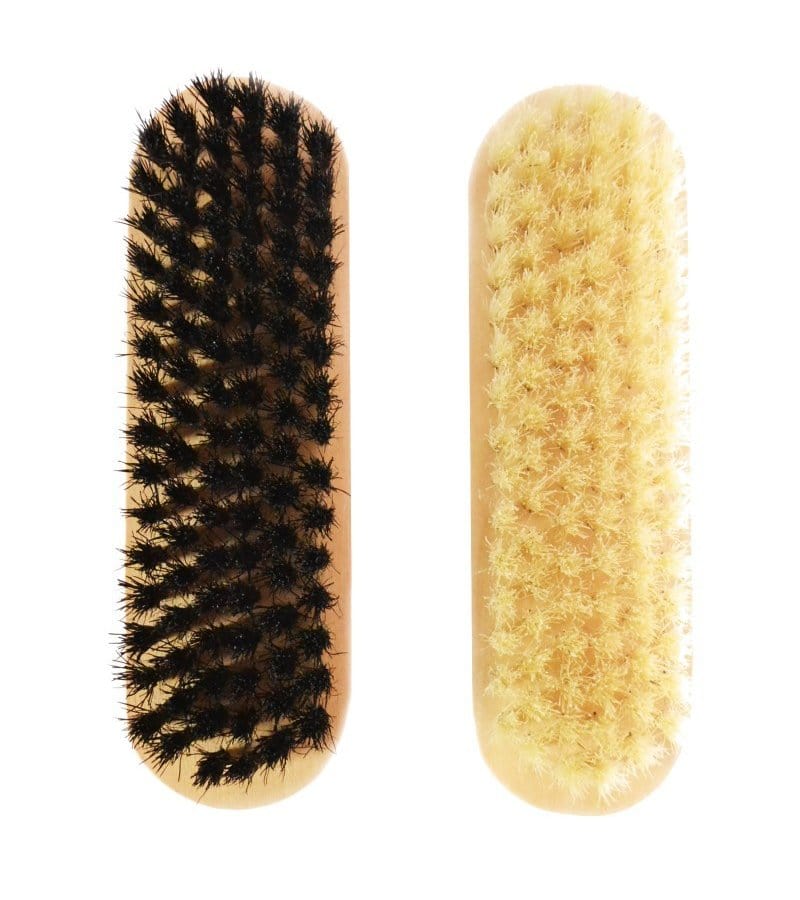 Shoe String Shoe Care ONE SIZE / MULTI Shoe String Brushes 2 Pair Pack Pure Bristles Light & Dark 89967