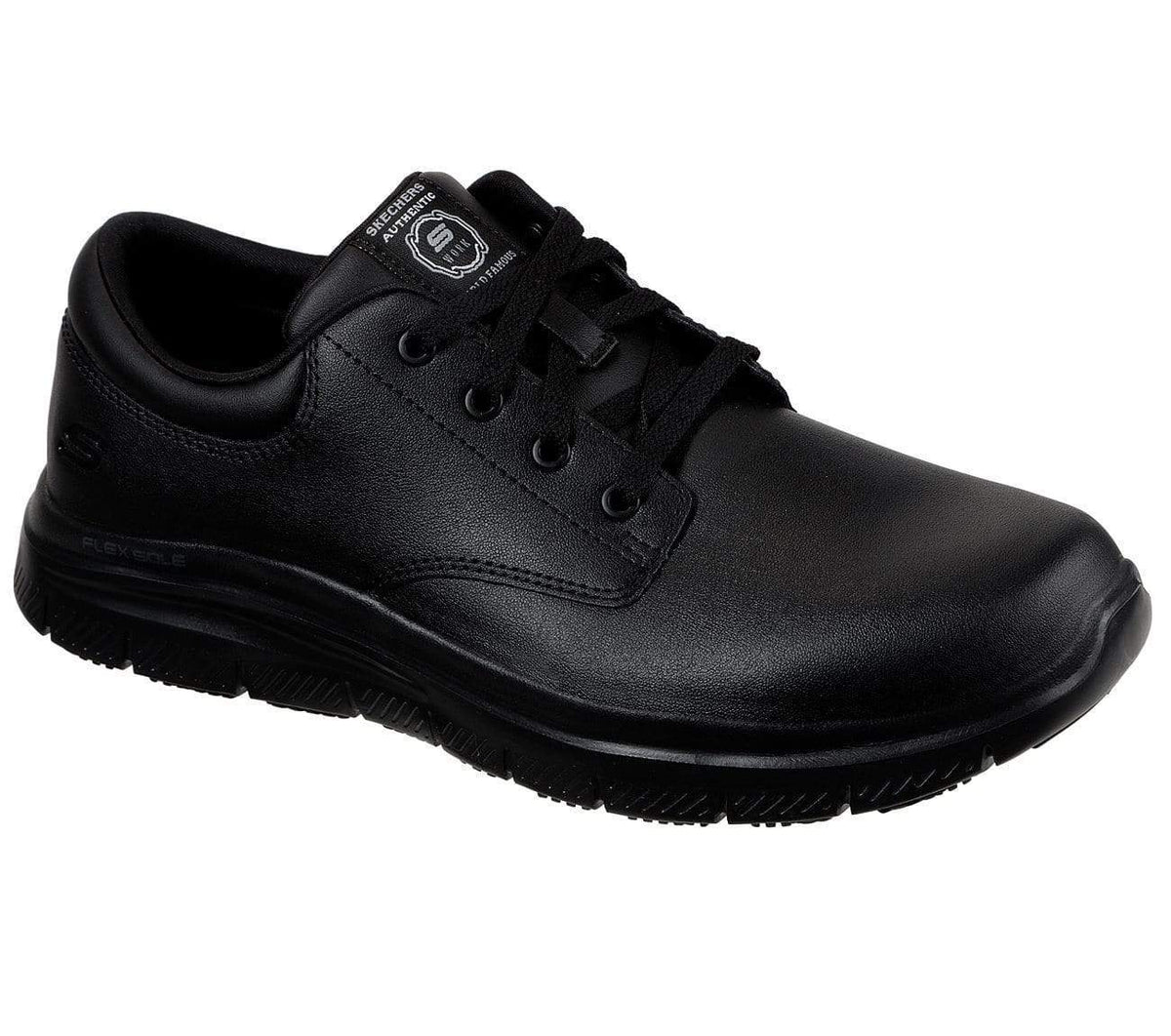 Skechers Mens 8UK / BLACK Skechers WORK RELAXED FIT: FLEX ADVANTAGE - FOURCHE SR 77513EC