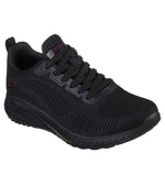 Skechers Womens 3UK / BLACK Skechers Womens Bobs Sport Squad Black Runner - Face Off 117209