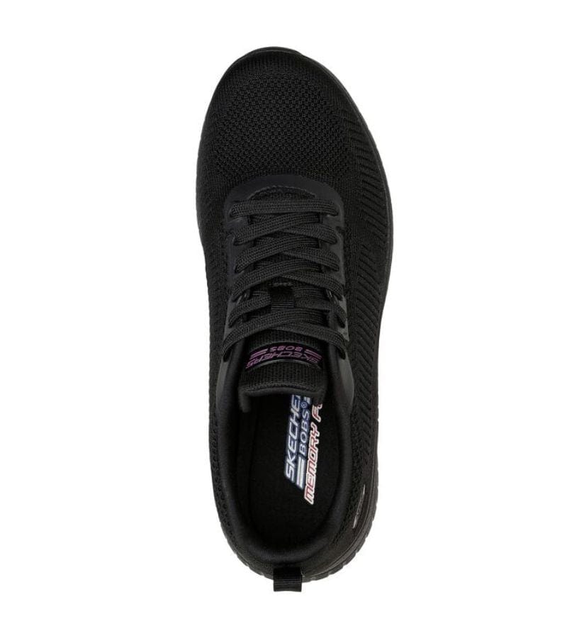 Skechers Womens Skechers Womens Bobs Sport Squad Black Runner - Face Off 117209