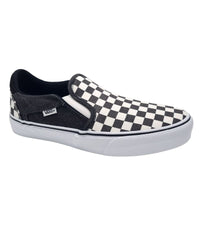 Vans Mens 8UK / BLACK Vans Mens Asher Deluxe Washed Checkerboard Shoe VN0A3TFZACG1